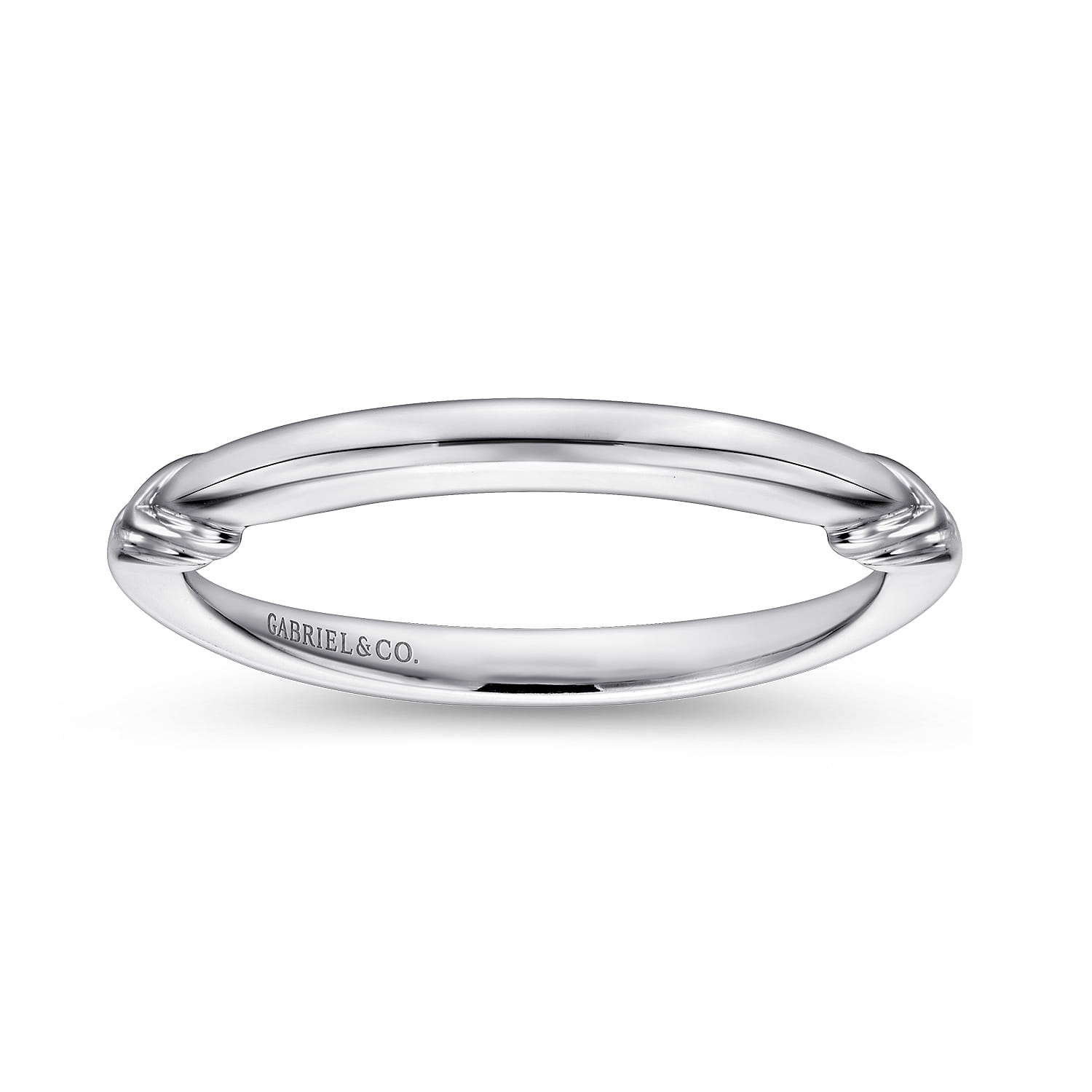 14K White Gold Matching Wedding Band - Shot 5