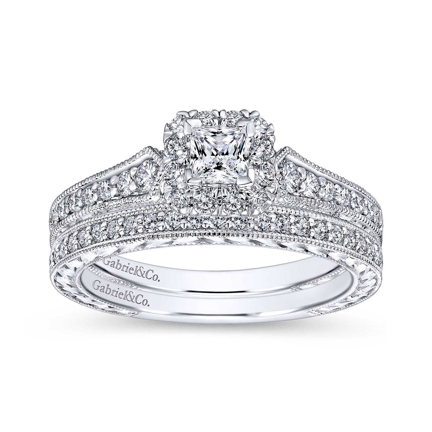 14K White Gold  Matching Wedding Band - 0.14 ct - Shot 4