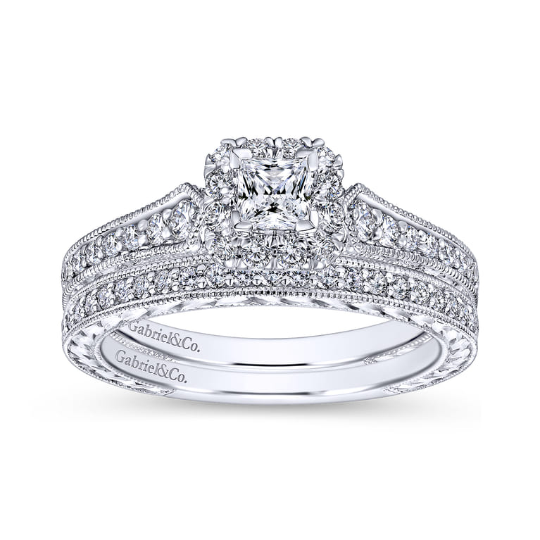 14K White Gold  Matching Wedding Band - 0.14 ct - Shot 4