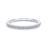 14K White Gold  Matching Wedding Band - 0.14 ct