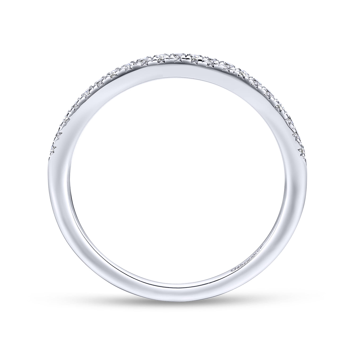 14K White Gold  Matching Wedding Band - 0.14 ct - Shot 2