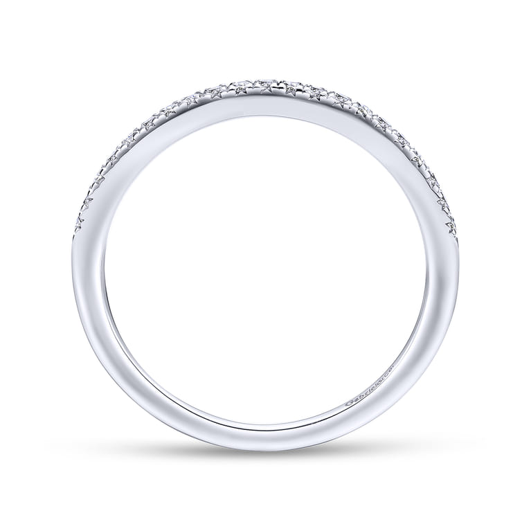 14K White Gold  Matching Wedding Band - 0.14 ct - Shot 2