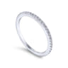 14K White Gold  Matching Wedding Band - 0.14 ct