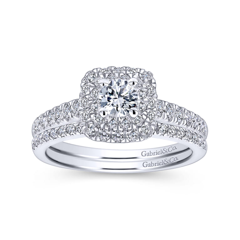 14K White Gold  Matching Wedding Band - 0.14 ct - Shot 4