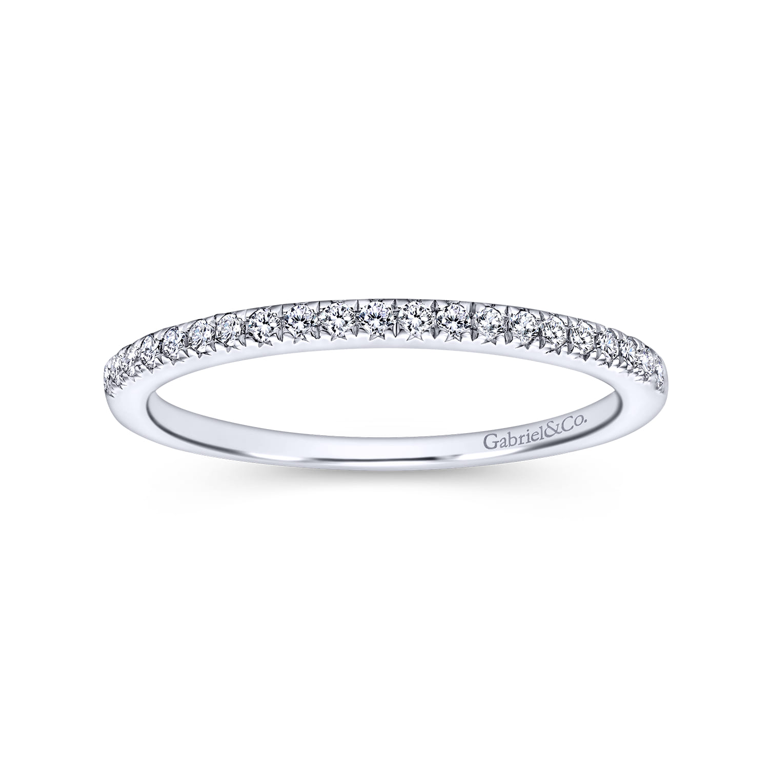 14K White Gold  Matching Wedding Band - 0.14 ct - Shot 5