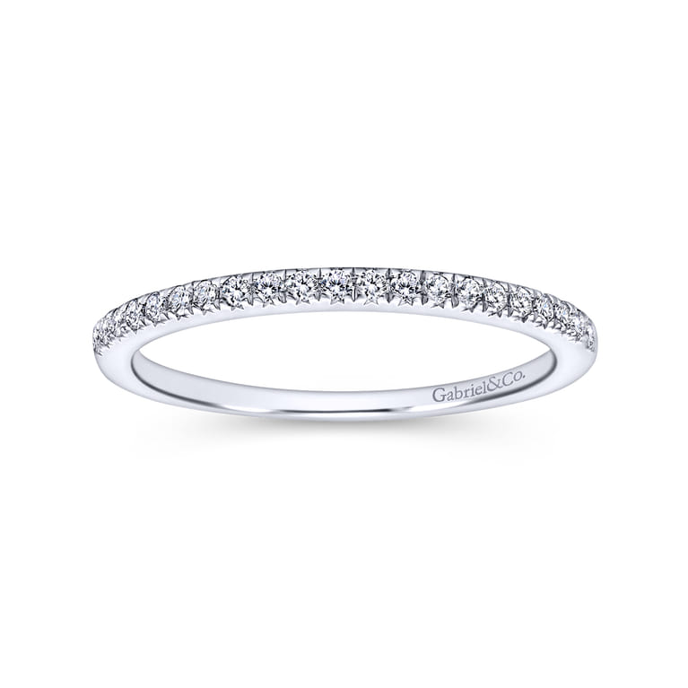 14K White Gold  Matching Wedding Band - 0.14 ct - Shot 5
