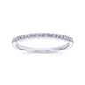 14K White Gold  Matching Wedding Band - 0.14 ct