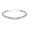 14K White Gold  Matching Wedding Band - 0.14 ct
