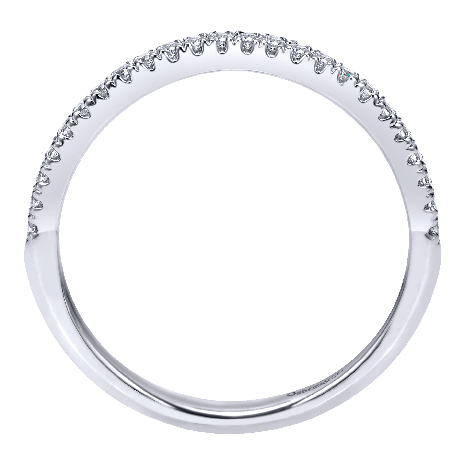 14K White Gold  Matching Wedding Band - 0.14 ct - Shot 2
