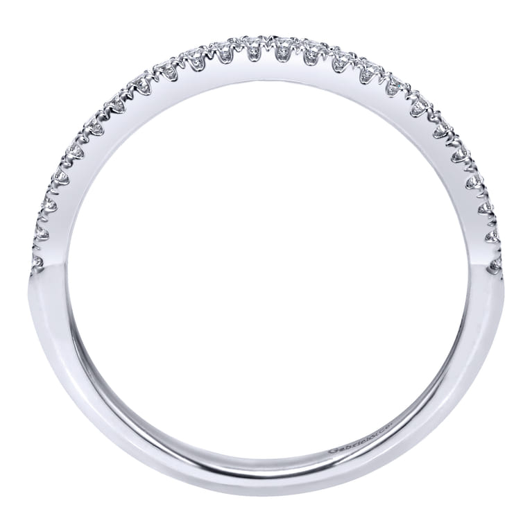 14K White Gold  Matching Wedding Band - 0.14 ct - Shot 2