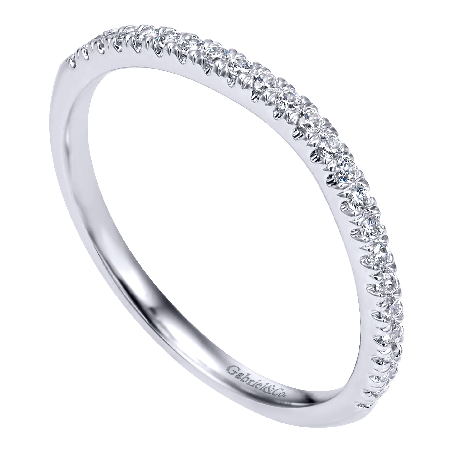 14K White Gold  Matching Wedding Band - 0.14 ct - Shot 3