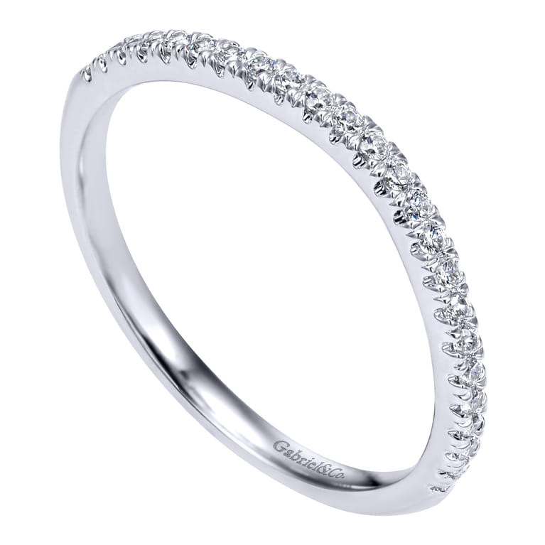 14K White Gold  Matching Wedding Band - 0.14 ct - Shot 3