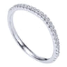 14K White Gold  Matching Wedding Band - 0.14 ct