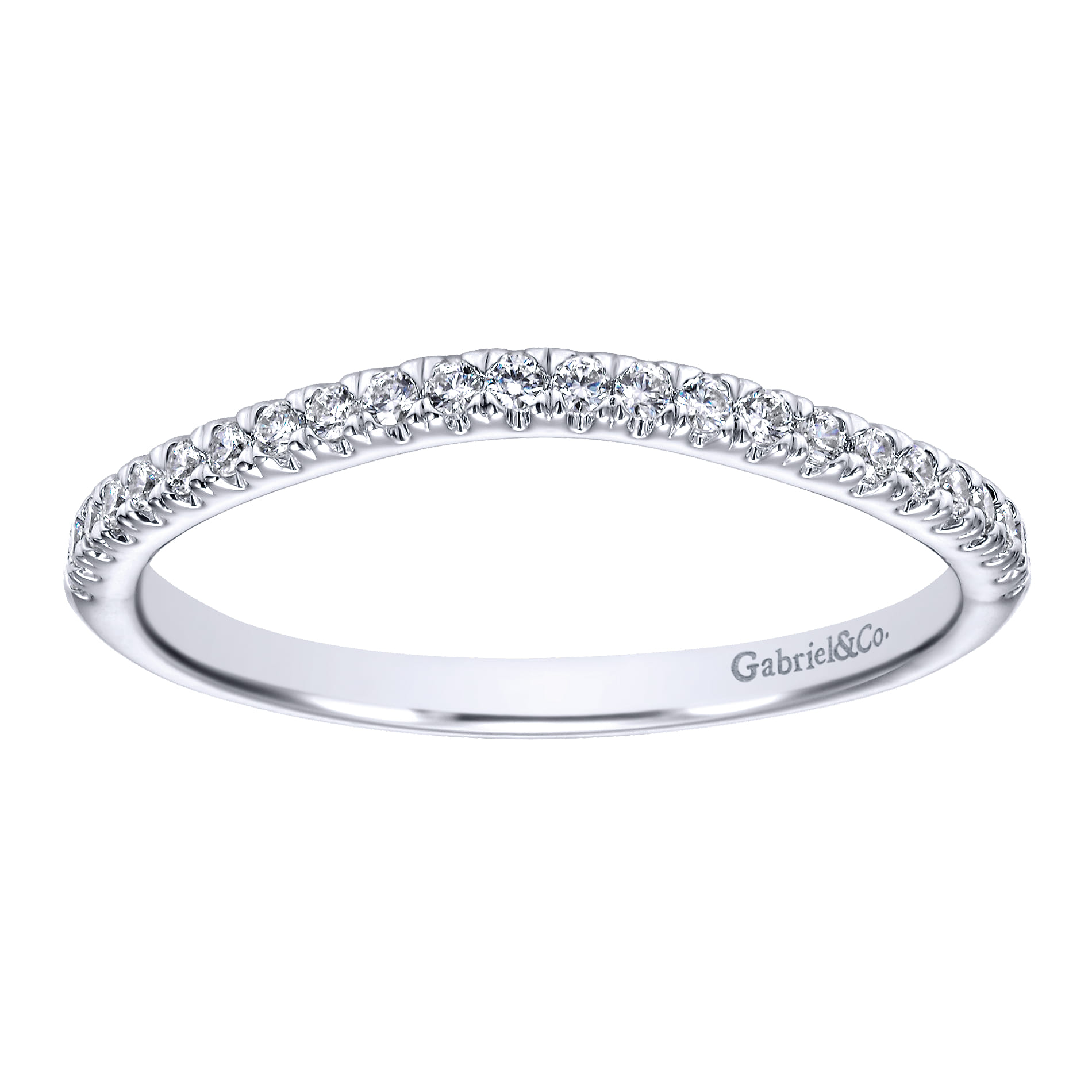 14K White Gold  Matching Wedding Band - 0.14 ct - Shot 5