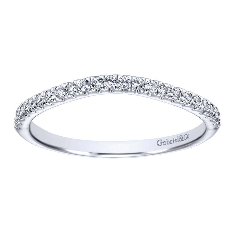 14K White Gold  Matching Wedding Band - 0.14 ct - Shot 5