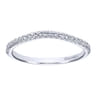 14K White Gold  Matching Wedding Band - 0.14 ct