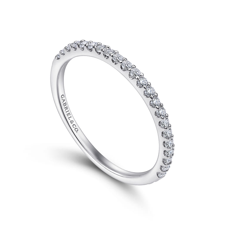14K White Gold  Matching Wedding Band - 0.2 ct - Shot 3