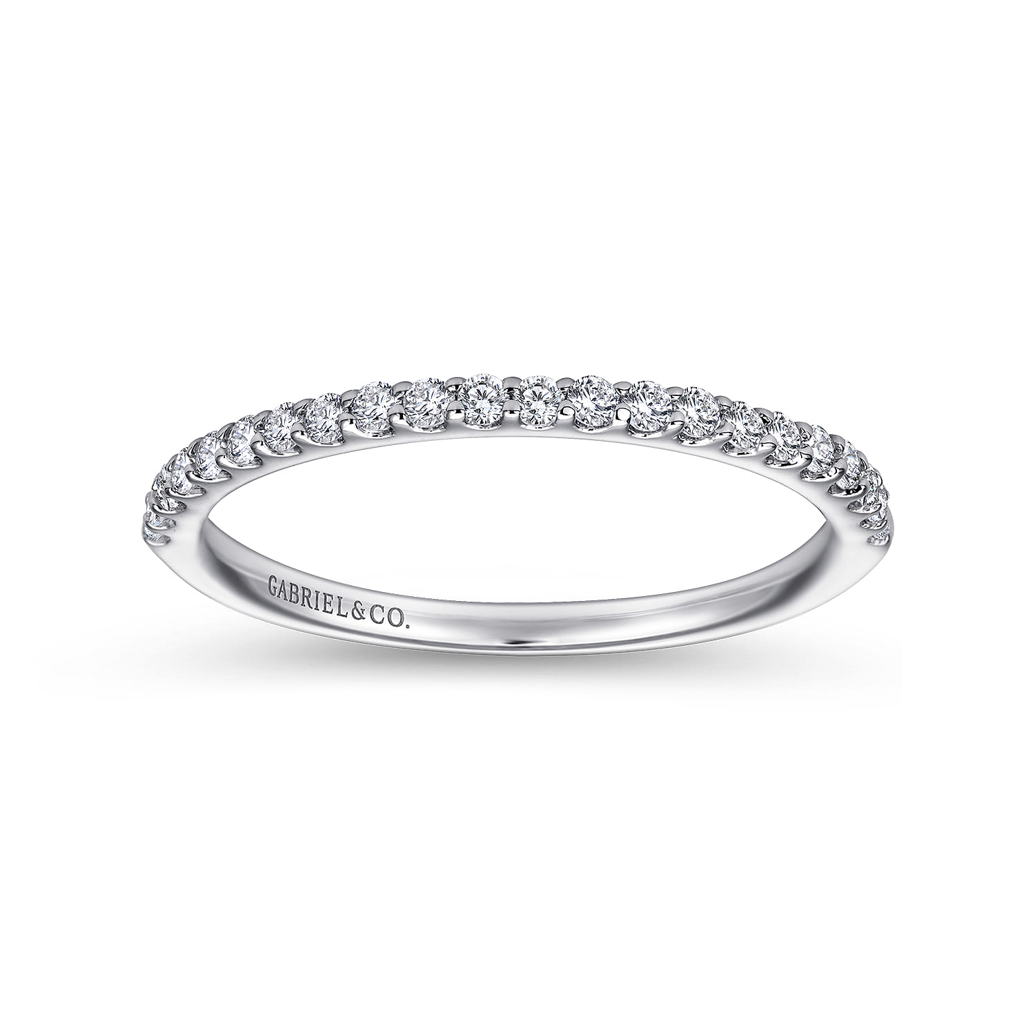 14K White Gold  Matching Wedding Band - 0.2 ct - Shot 5