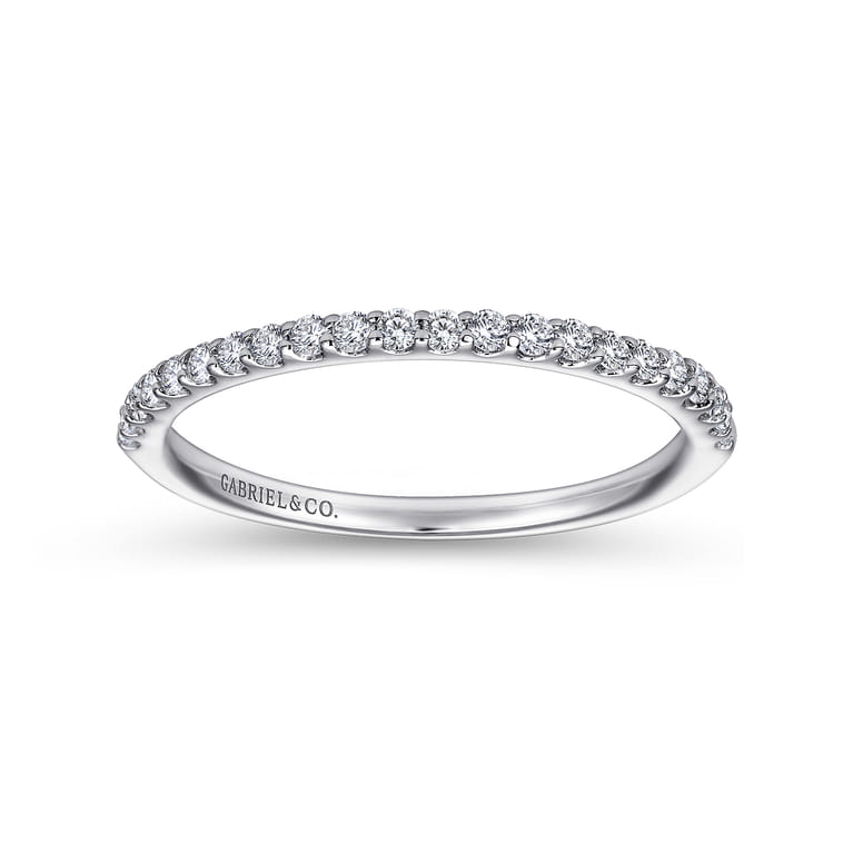 14K White Gold  Matching Wedding Band - 0.2 ct - Shot 5