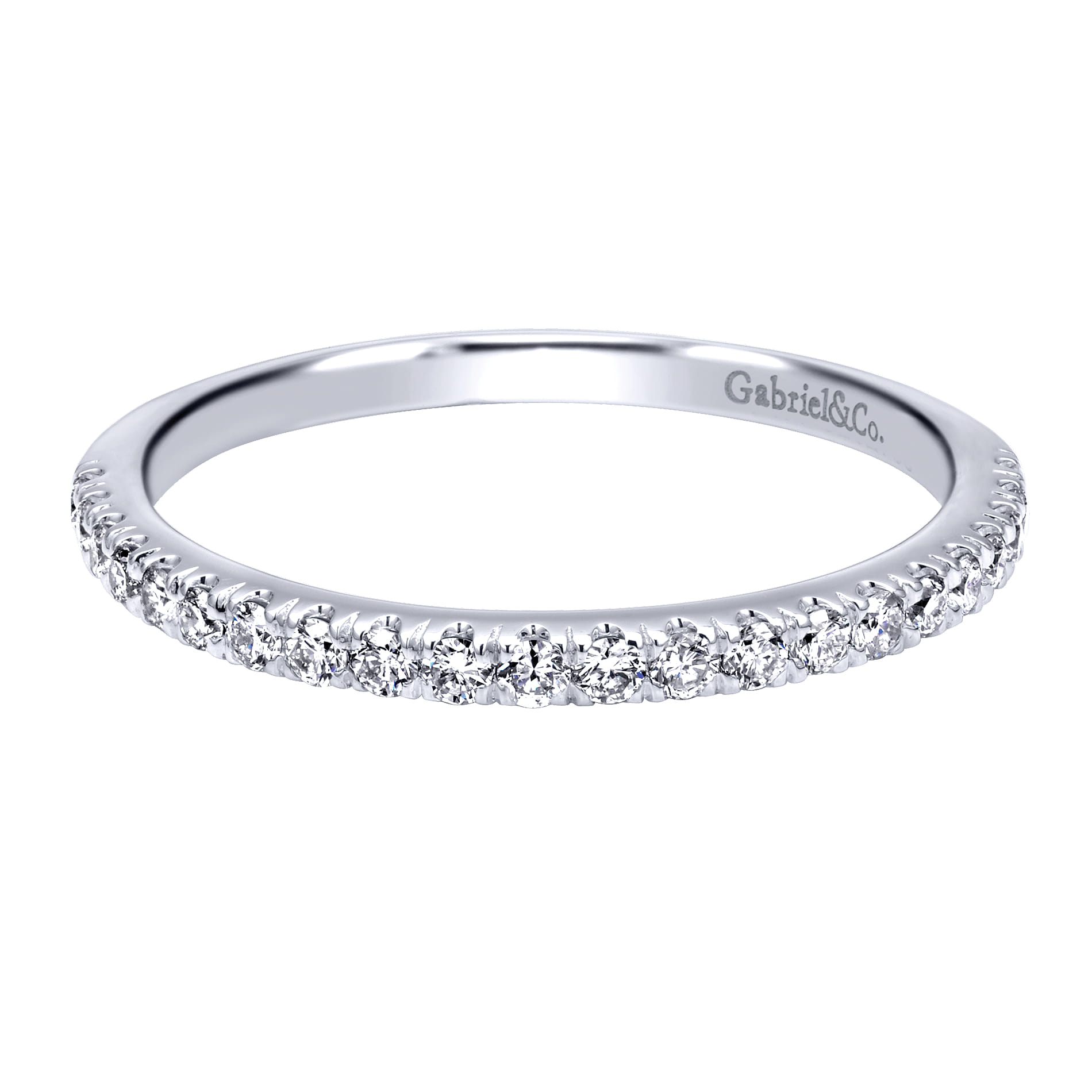 14K White Gold  Matching Wedding Band - 0.23 ct - Shot 1