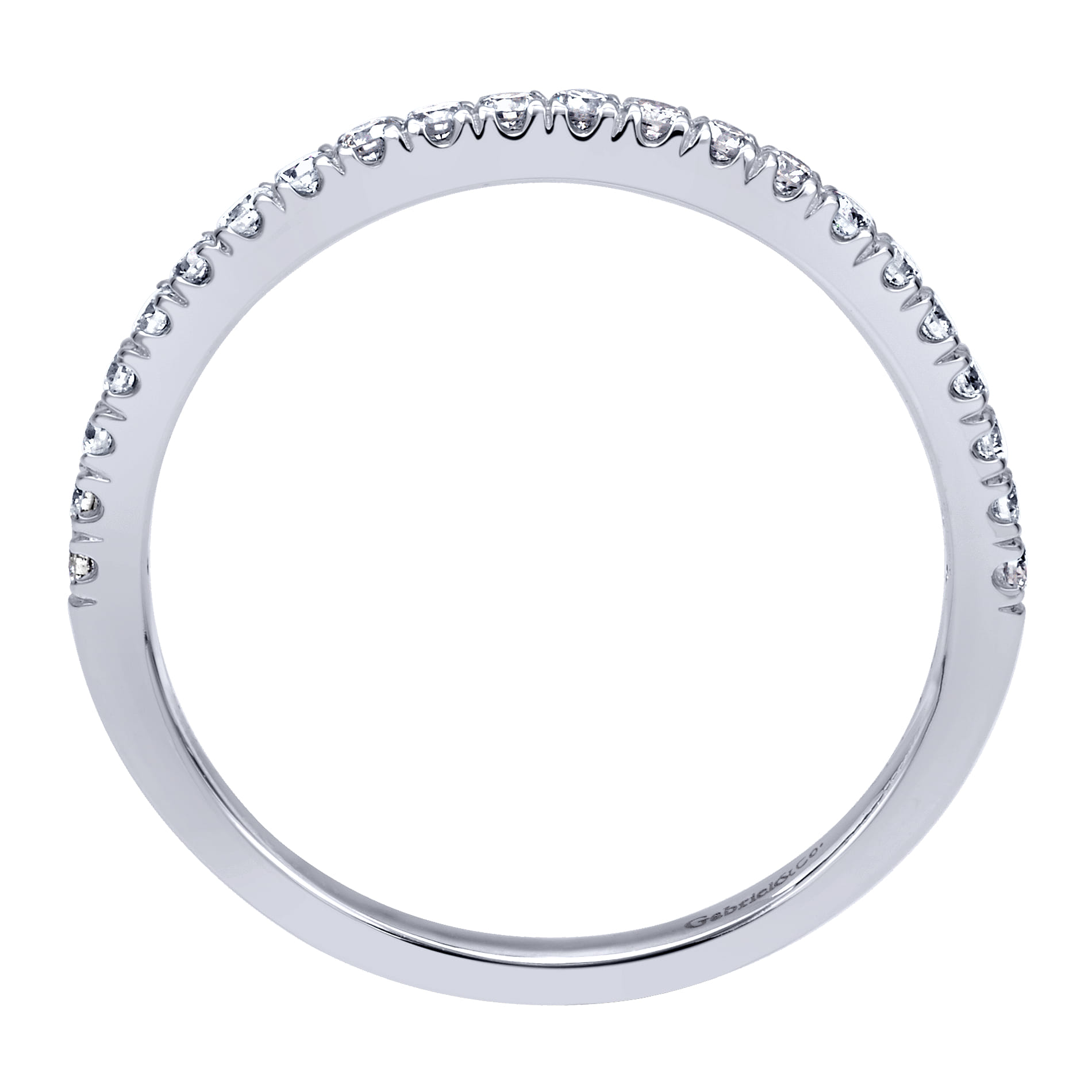 14K White Gold  Matching Wedding Band - 0.23 ct - Shot 2
