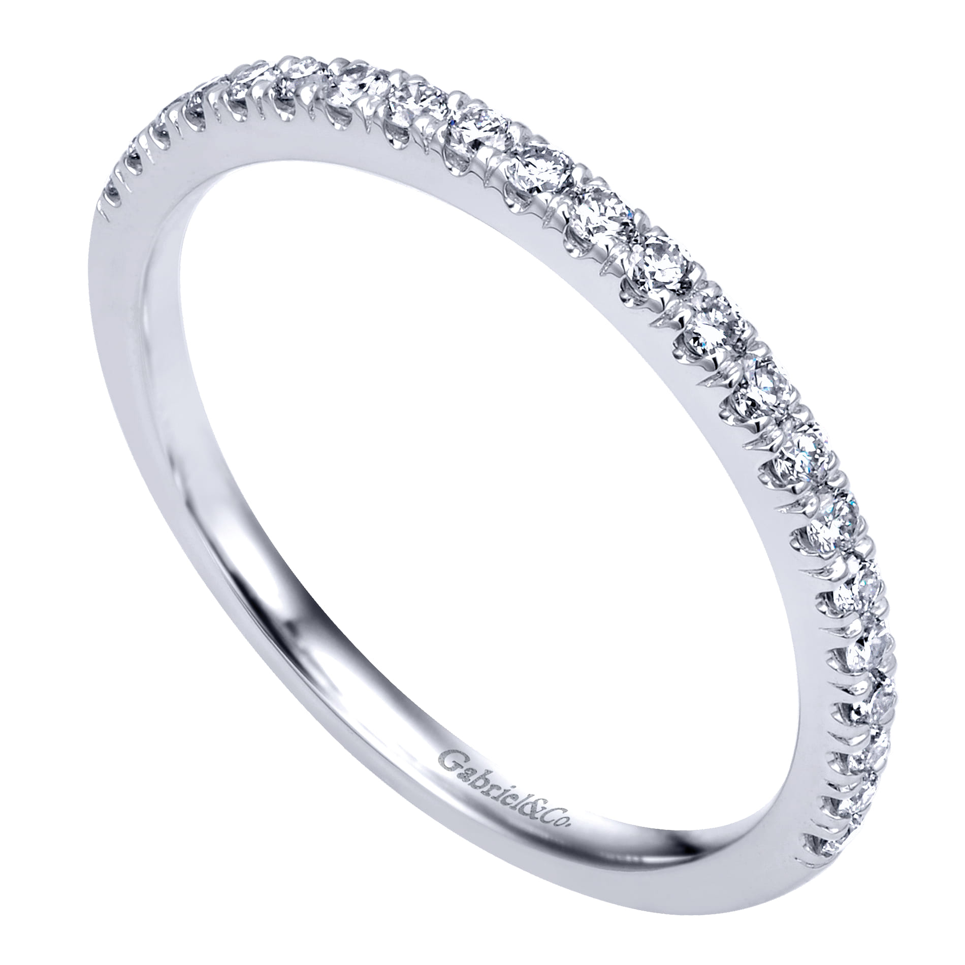 14K White Gold  Matching Wedding Band - 0.23 ct - Shot 3
