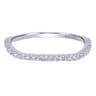 14K White Gold  Matching Wedding Band - 0.13 ct