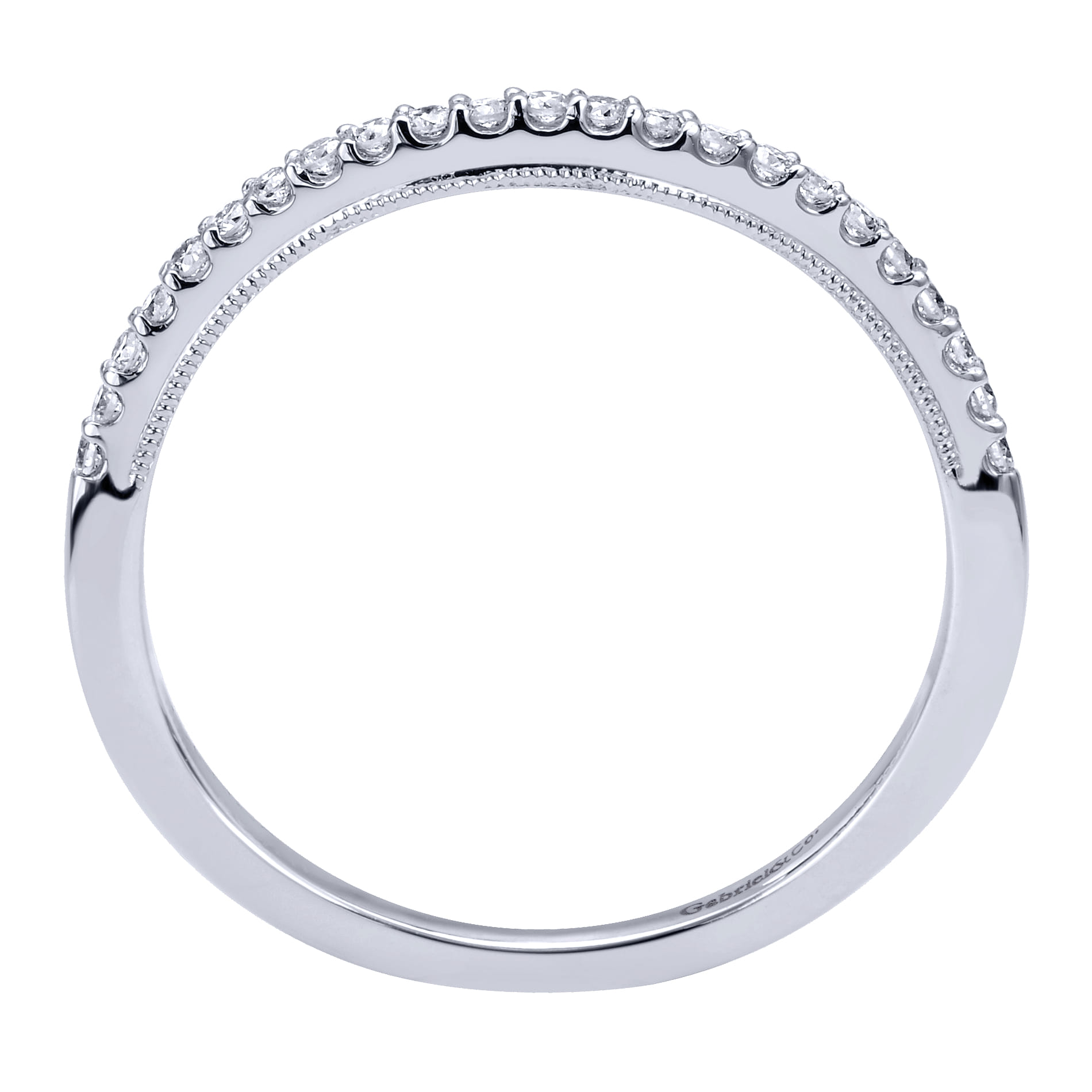 14K White Gold  Matching Wedding Band - 0.13 ct - Shot 2