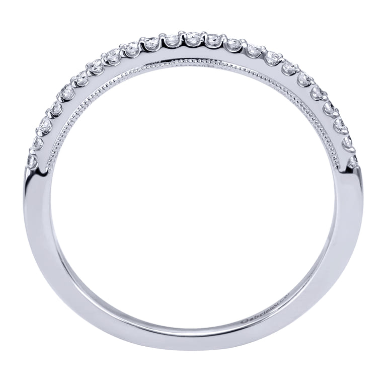 14K White Gold  Matching Wedding Band - 0.13 ct - Shot 2