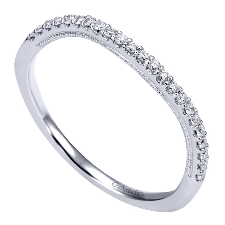 14K White Gold  Matching Wedding Band - 0.13 ct - Shot 3
