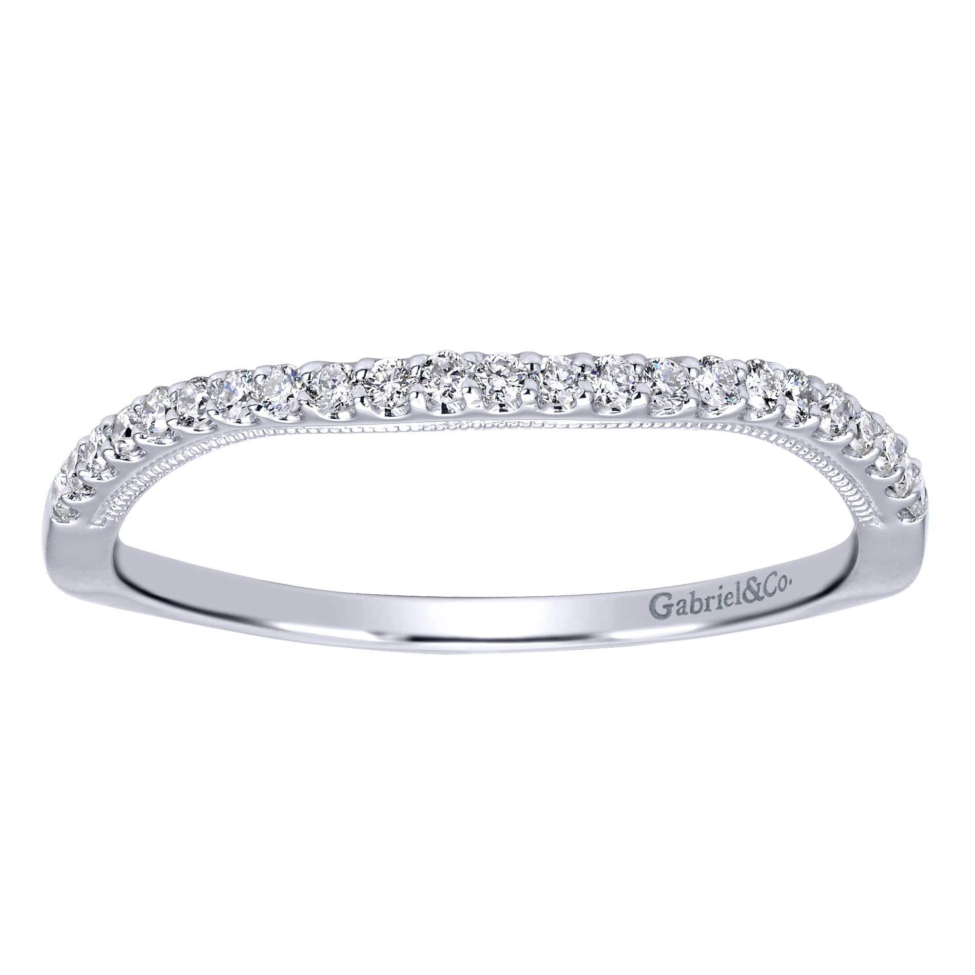 14K White Gold  Matching Wedding Band - 0.13 ct - Shot 4
