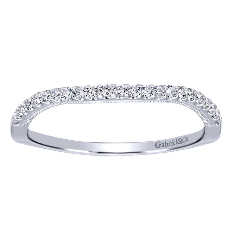 14K White Gold  Matching Wedding Band - 0.13 ct - Shot 4