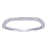 14K White Gold  Matching Wedding Band - 0.13 ct