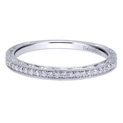 14K White Gold Matching Wedding Band