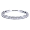 14K White Gold Matching Wedding Band - 0.09 ct