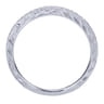 14K White Gold Matching Wedding Band - 0.09 ct