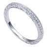 14K White Gold Matching Wedding Band - 0.09 ct