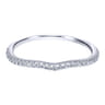 14K White Gold  Matching Wedding Band - 0.14 ct