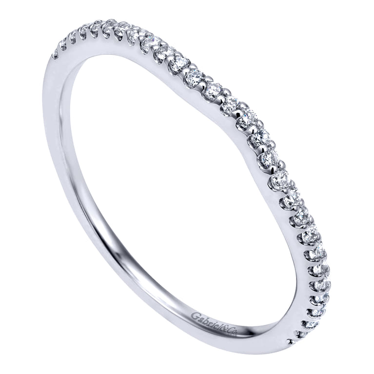 14K White Gold  Matching Wedding Band - 0.14 ct - Shot 3