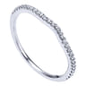 14K White Gold  Matching Wedding Band - 0.14 ct