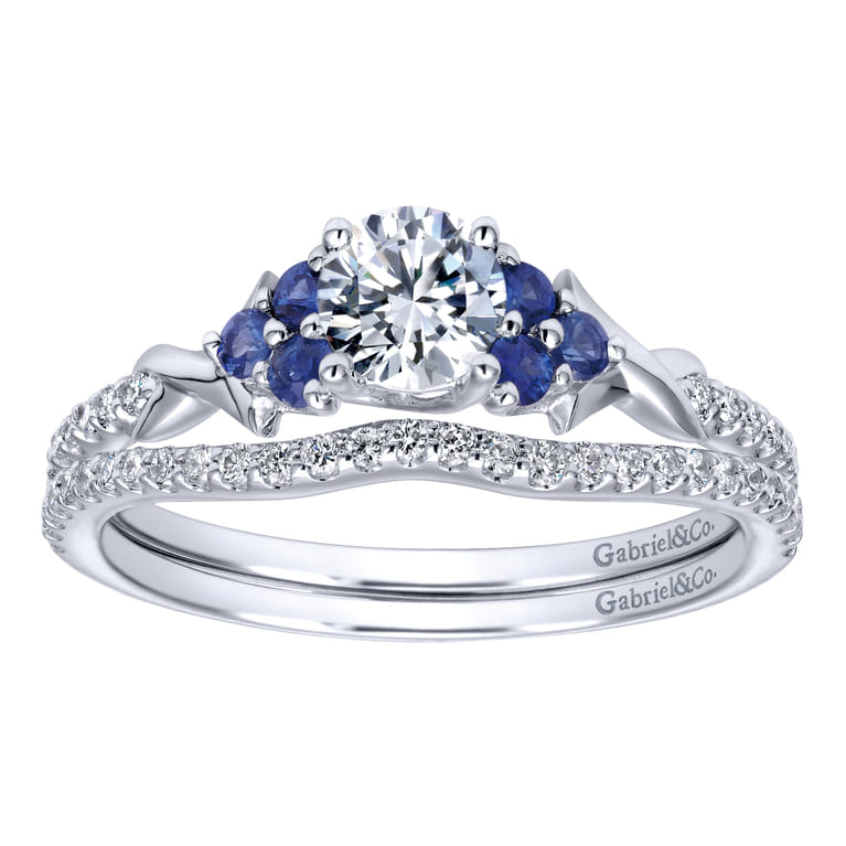 14K White Gold  Matching Wedding Band - 0.14 ct - Shot 4