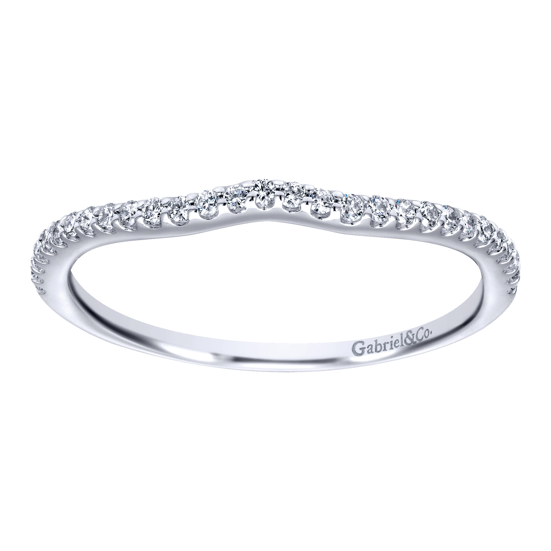 14K White Gold  Matching Wedding Band - 0.14 ct - Shot 5