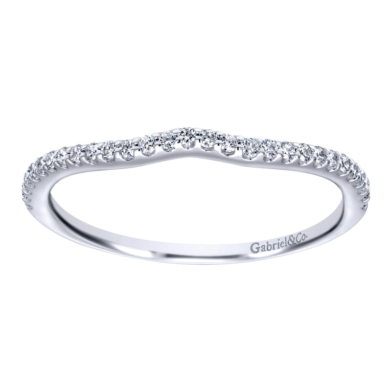 14K White Gold  Matching Wedding Band - 0.14 ct - Shot 5