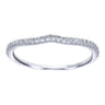 14K White Gold  Matching Wedding Band - 0.14 ct