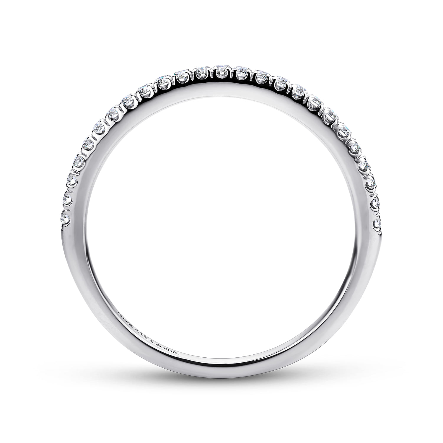 14K White Gold  Matching Wedding Band - 0.14 ct - Shot 2