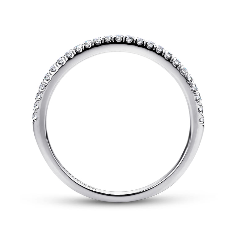 14K White Gold  Matching Wedding Band - 0.14 ct - Shot 2