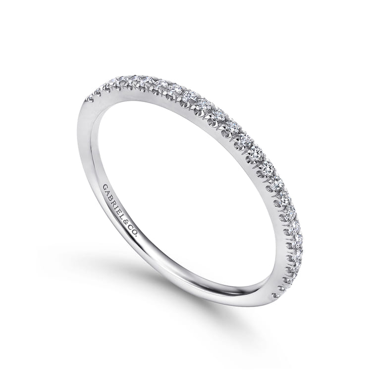 14K White Gold  Matching Wedding Band - 0.14 ct - Shot 3