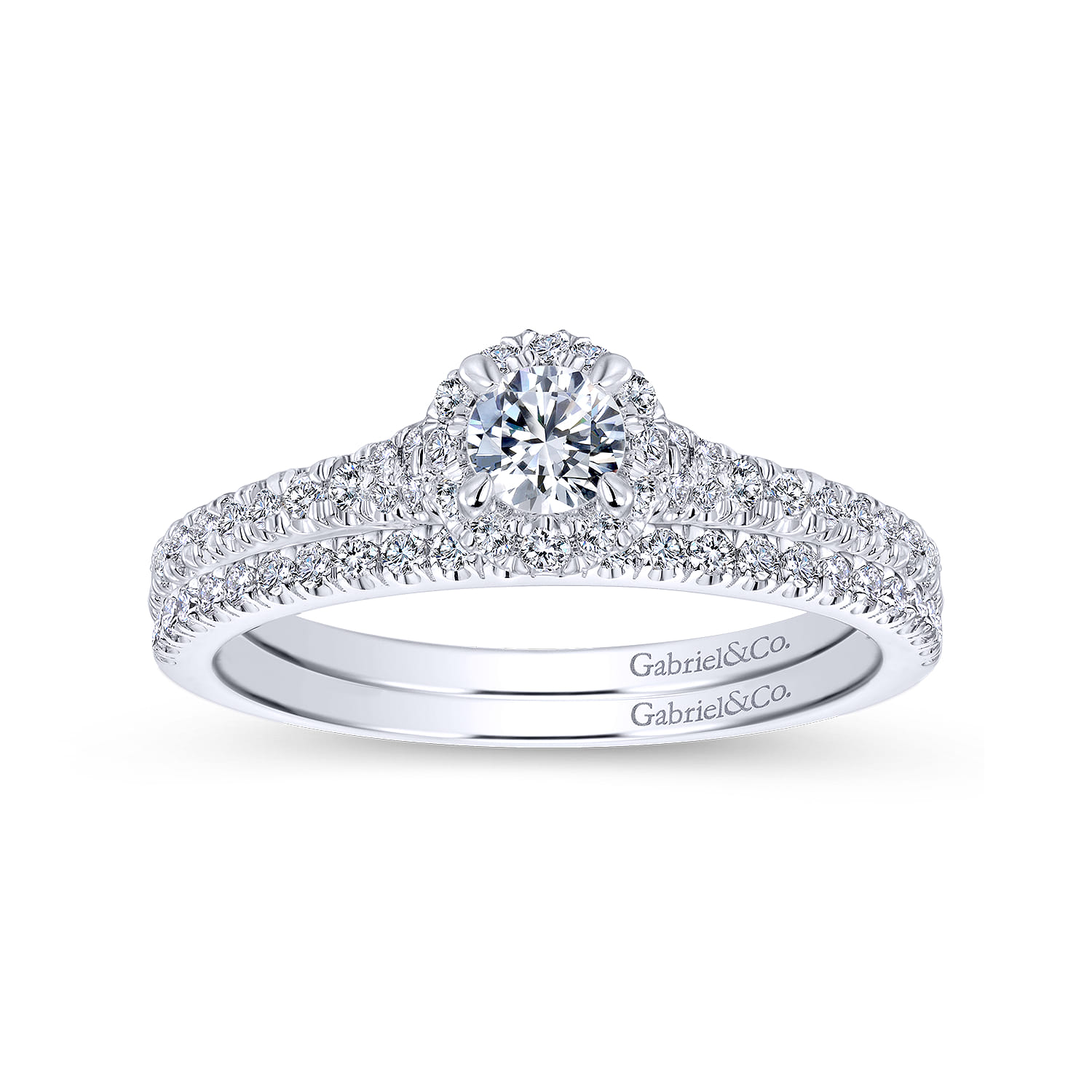 14K White Gold  Matching Wedding Band - 0.14 ct - Shot 4