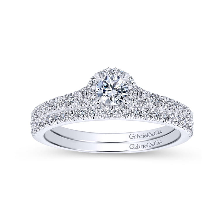 14K White Gold  Matching Wedding Band - 0.14 ct - Shot 4