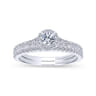 14K White Gold  Matching Wedding Band - 0.14 ct